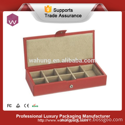 Antique custom leather jewelry box for cufflinks